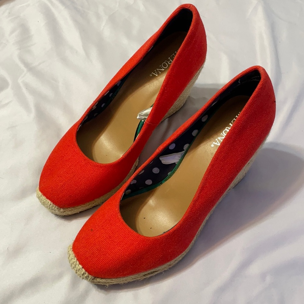 Merona Orange red wedge